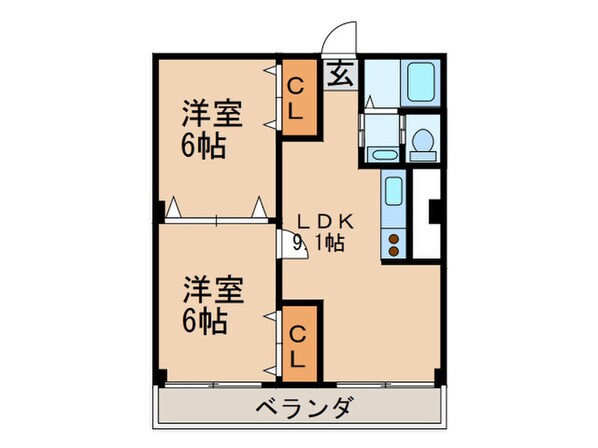 クラウンハイツ城山の物件間取画像